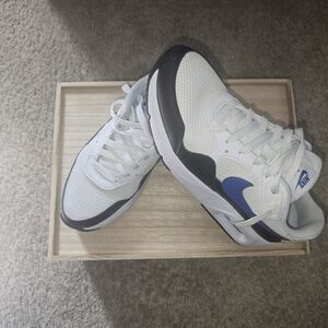 Nike Men's White and Blue Sneakers